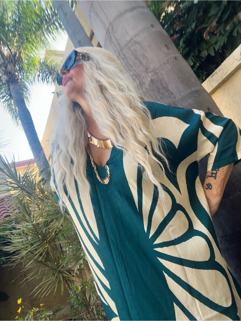 GREEN CAMEL TAN KAFTAN